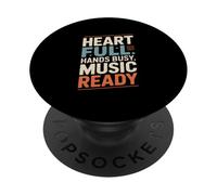 Heart Full Hands Busy Music Ready Saying Quote PopSockets Adhesive PopGrip