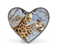 Heart Giraffe Brooch Classic Mini Pin 1 Inch Aluminum Alloy Lapel Pin Personalized Button Badge for Backpack Hat Suit Jacket Clothing Decoration