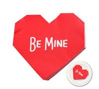 Heart Guest Napkin, Love Hearts Dinner Napkin - 20 Pieces Strong Tissue Face Tissue Napkins Soft 2 Ply Tissue Paper Napkins for Parties, Weddings and Celebrations