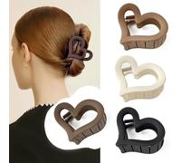 Heart Hair Claw Clips for Women Medium Matte Nonslip Hair Jaw Clips Valentines day Accessories Acrylic Heart Hair Clips for Thin Hair Thick Hair,Valentine's Day Party Supplies 4Pcs (LoveHairClip4)