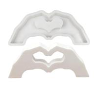 Heart Hand Epoxy Resin Mold - Silicone Jewelry Casting Form, Soft Flexible Craft Shape Mold | Detailed Heart Hands Design for Resin Art Candle Chocolate Fondant Making Decorative Creation