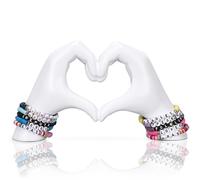 Heart Hand Sculpture, White Home Decor Aesthetics for Shelves on Coffee Table Dining Table Centerpiece, Birthday Gifts and Memorial Gifts for Women, Girlfriend Girls Mom.