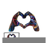 Heart Hands Sculpture - Graffiti Love Heart Statue | Love Finger Statue | Hand Loves Gesture Statues | Loves Finger Gesture Statues | Graffiti Hearts Staatue | Aesthetics Home Decor Gestures