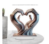 Heart Hands Sculpture, Heart Hands Ornament, Acrylic Heart-Shape Statue, Love Finger Modern Statue, Heart Shape Hand Statue, Finger Sculpture for Women Birthday An-niversary