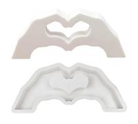 Heart Hands Silicone Mold - Resin Craft Mold, Epoxy Casting Mold, Jewelry Making Design, Candle Ornament Pattern | Flexible Heart Shape Silicone Tool for Chocolate Cake, Fondant, Crafts