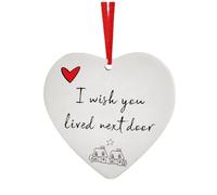 Heart Hanging Ornament, with Classic Heart Shape, I Wish You Lived Next Door, Gifts for Valentine's Day, Crafted From Premium Acrylic
