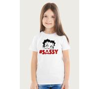 Heart Hashtag Sassy Betty Boop T-Shirt Betty Boop White 3-4 Years