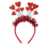 Heart Headband Valentines Day Headband Sequins Love Heart Bopper Hair Hoop Wedding Headdress Headpiece Party Supplies Hair Styling Tools