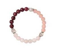 Heart Health Bracelet with Natural Gemstones for Wellness, Comfort, and Reiki Charged Qhw706 (White, 15cm)