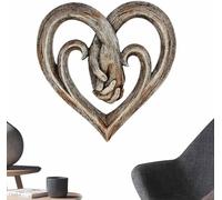 Heart Holding Hands Wall Decor | 20X19.5cm Heart Wall Art Sculpture | Handshake Craft Statue | Heart Bedroom Wall Decor | Love Holding Hands Wall Decor For Home Farmhouse Living Room Bedroom (A)