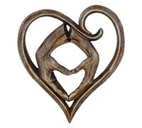 Heart Holding Hands Wall Decor Decorative Art Sculpture | Heart Wall Art Sculpture | Forever Love Craft Statue | Heart Ornament For Bedroom Living Room Love