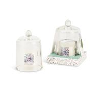 Heart and Home Cloche & Winter Berry Frost Candle Gift Set White