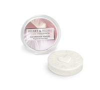 Heart & Home Guardian Angel Round Wax Melt Disc - Bergamot, Lemon & Sweet Musk, 12h Soy-Blend - Use With Wax Warmer