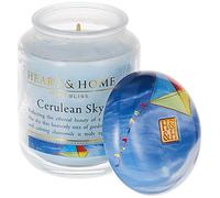 Heart & Home Small Glass Cerulean Sky Soy Wax Candle