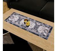 Heart Home Table Runner | 13x36 Inch | Dining Table Runner | Wedding Table Runner | Table Runner for Family Dinners & Hotels | Coffee Table Runner | Carpet Printed | Blue