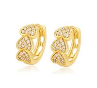 Heart Hoop Earrings for Women Gold Hoop Earrings Small Hoop Earrings Cubic Zirconia Earrings Birthday Party Jewelry Gift for Women Jewelry, Metal, No Gemstone