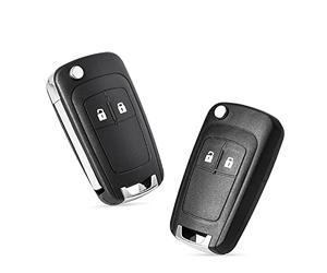 Heart Horse 2 PCS 2 Buttons Remote Control Car Key Case Replacement Fob Compatible with Vauxhall Opel Bu-ick Astra Insignia Vectra Zafira Meriva Mokka Key Shell (with Blade)