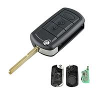 Heart Horse Key Fob Replacements for Land Rover Discovery 3 Range Rover Sport, 3 Buttons Flip Folding Remote Car Key Case with 433Mhz PCF7941 Chip, Discovery Remote Key Case, Range Rover Remote Key