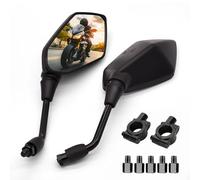 Heart Horse Motorcycle Mirror,360° Adjustable Motorbike Side Mirrors with 8mm&10mm Bolt 7/8 inches Handlebar Clamp Mirror,E-Mark HD Motorcycle ATV Mirrors for Scooter,Dirt Bike,Cruiser,ATV