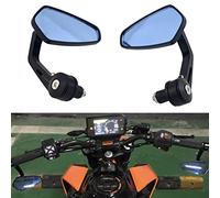 Heart Horse Motorcycle Mirrors for 17-20mm Motorbike Handlebar, Anti-Glare Motorcycle Rearview Mirror CNC aluminum Motorbike Bar End Side Mirrors for Pit bike Scooter Kawasaki Z750 Z1000