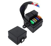 Heart Horse Pre-Wired Fuse Box IP65 Waterproof - 2 x 12V 80A 4-Pin Relays + 6 x ATC/ATO Fuse Holders - Universal for Car, Truck, Boat, RV, Camper Van