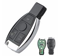 Heart Horse Smart Remote Car Key Case 3 Buttons Replacement Key Fob Shell Remote Key Case for Mercedes-B-en-z W203 W204 W210 W211 A E CLK SLK Class with 433Mhz BGA Chip