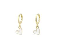 Heart Huggie Hoop Earrings for Women Mini Dangle Drop Earrings Hypoallergenic Tiny Cute Jewelry Gifts White Pink Yellow Black Coral, Zinc, No Gemstone