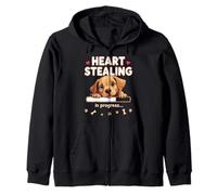 Heart Hungarian Pointer Dog Funny Gift Vizsla Puppy Zip Hoodie