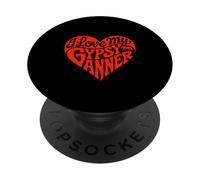 Heart I Love My Gypsy Vanner Gypsy Cob Tinker Draft Horse PopSockets Adhesive PopGrip