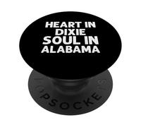 Heart in Dixie Soul in Alabama PopSockets Adhesive PopGrip