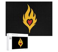 Heart in Flames Puzzles Customized Challenging Gifts for Adults 300/500/1000 Piece