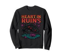 Heart In Ruins Alternative Gothic Emo Japanese Koi Fish Sweatshirt