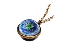 Heart Initial Necklace in Sided Pendant Double Planet Glow Glass The System Dome Dark Necklaces Pendants Breakable