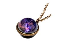 Heart Initial Necklace in Sided Pendant Double Planet Glow Glass The System Dome Dark Necklaces Pendants Breakable