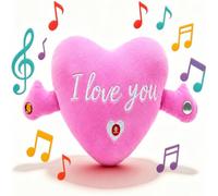 Heart Interactive Music Plush Toy, Cute Love Shaped Babys Musical Sensory Toys, Funny Heart Musics Touch Sensory Music Doll Toy, Love Shaped Musical Stuffed Animals Toys, for Girls & Boys