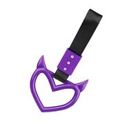 Heart J.D.M Tsurikawas Ring - Devil Heart-Shaped Tsurikawas Car Grip Strap | Decorative Underground Train Bus Handle, Easy Installation of Drift Charm Hand Strap Drift, Japanese Subway Ring