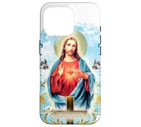 Heart Jesus Christ Vintage Cross Catholic Gifts Case for iPhone 16 Pro