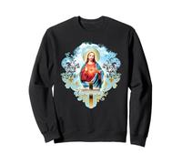Heart Jesus Christ Vintage Cross Catholic Gifts Sweatshirt