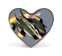 Heart Jet Fighters Brooch Classic Mini Pin 1 Inch Aluminum Alloy Lapel Pin Personalized Button Badge for Backpack Hat Suit Jacket Clothing Decoration