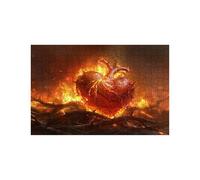 Heart Jigsaw Puzzles for Adults 5000, Wooden 5000 Piece Jigsaw Puzzles for Adults Flame, Educational Puzzle Games for The Whole Family Together, Puzzle for Wall Art Home Decor 42x64 Inch LZPT-01025
