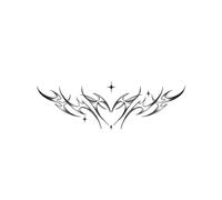 Heart Juice Waterproof Long-Lasting Herbal Tattoo Sticker Love Charming Female Collarbone Neck Arm Waist Leg