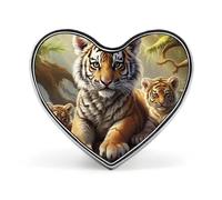 Heart Jungle Animals Brooch Classic Mini Pin 1 Inch Aluminum Alloy Lapel Pin Personalized Button Badge for Backpack Hat Suit Jacket Clothing Decoration