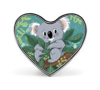 Heart Koala Vine Cartoon Brooch Classic Mini Pin 1 Inch Aluminum Alloy Lapel Pin Personalized Button Badge for Backpack Hat Suit Jacket Clothing Decoration