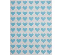 Heart Label Sticker in Light Blue - 1.3 cm (0.5 inch) Heart Stickers 13mm for envelopes, Invitation Seals, Gift Packaging, Boxes and Bags - 350 Pack by Royal green