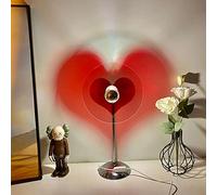 Heart Lamp, Heart Shaped Projection Lamp, Love Projection Floor Lamp, LED Night Light, for Her Girl Woman Anniversary Romantic Valentine's Day Gift