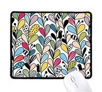 Heart Leaves Drawing Art Plant Mouse Mat Non-Slip Rubber Base Mouse Pad Washable Mousemat For Office Computer Home 25X30Cm