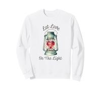 Heart Let Love Be Light For Kindness Shine Bright Valentine Sweatshirt