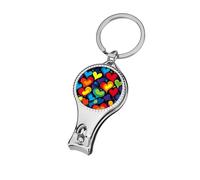 Heart LGBT Rainbow Nail Clipper for Men Women Portable Metal Nail Cutter with Nail File