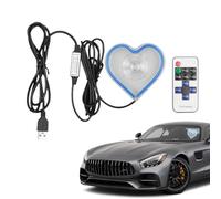 Heart Light, Heart-Shaped Ambient Neon Lamp, Soft Glow Interior Decor, Usb-Powered Mood Light for Car, Home, Window, or Romantic Holiday Displays, Pink, Blue, Green, Red