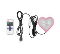 Heart Light, Neon Lighting, 43.09x87.01 inches, Heart Shaped Ambient Romantic Automotive, Interior Decoration Lamp for Dashboard Window Trunk Entryway Holiday Date Night Gathering Proposal Display